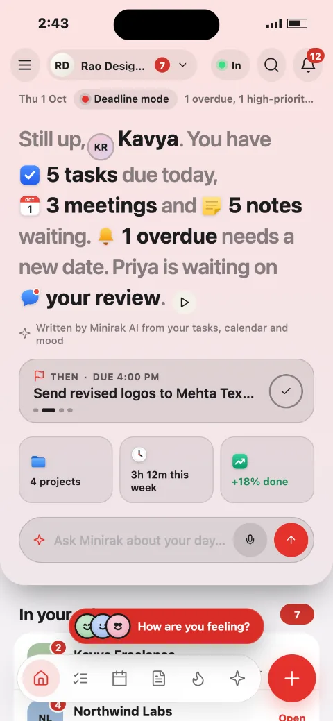 Home screen